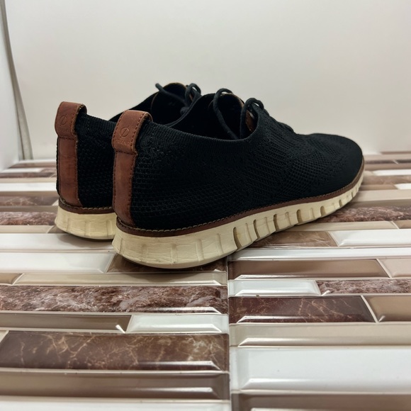 Cole Haan Zerogrand Wingtip Oxford Shoes Mens Size 12 Black Stitchlite - Picture 3 of 15